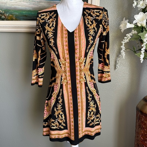 Eva Varro 3/4 Sleeve High V-neck Tunic Size Small - Picture 16 of 17